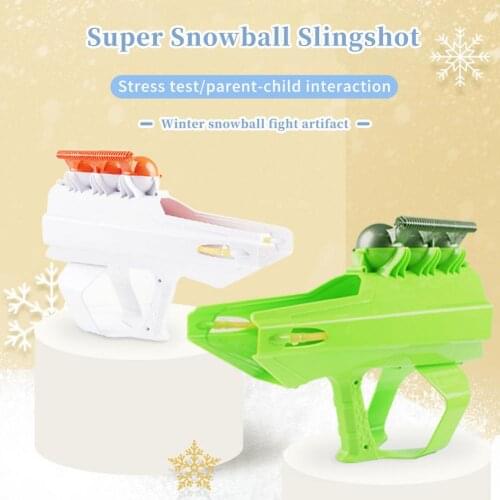 Snowball Slingshot Snowball Clip Simulation Water Polo Launcher Beach Sand Ball Firing Gun Christmas Present Winter Outdoor Toys