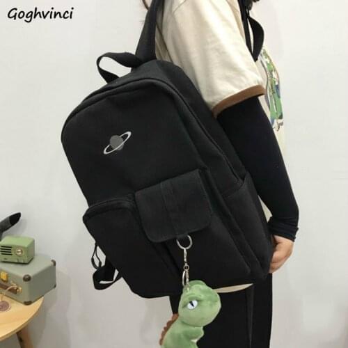Backpacks Women Embroidery Teens Leisure Simple Ins Harajuku Retro Safari Style Backpack Zipper Womens Fashion Preppy Bag New