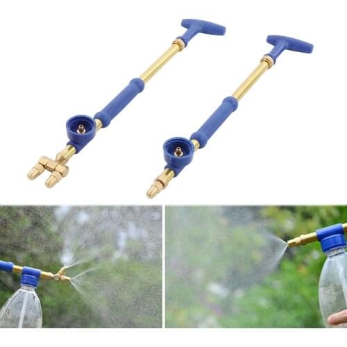 Garden Single Head/Double Heads Brass Gun Sprayer Adjustable Nozzle Water Pressure Atomization Sprayer Vegetable Irrigation 1 Pc