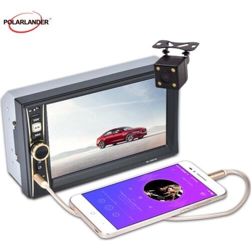 Stereo Radio FM MP4 MP5 Audio USB TF Auto Electronics 6.6'' HD Touch Screen 2 Din Car Video Player Bluetooth In Dash