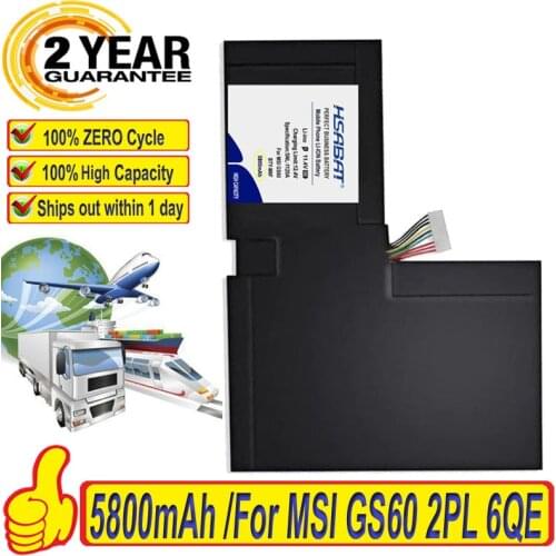 Top Brand 100% New BTY-M6F Battery for MSI GS60 2PL 6QE 2QE 2PE 2QC 2QD 6QC 6QC-257XCN Series MS-16H2 MS-16H4 16H6 Batteries
