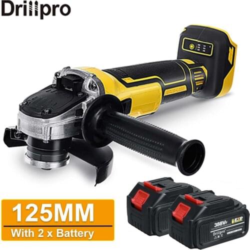 388vf 125mm/100mm Brushless Cordless Angle Grinder Variable 4 Speed DIY Cutting Machine 2xLi Battery Adapt to Makita 18V Battery