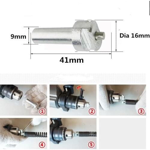 Toilet Sink Drain Cleaner Device Pipeline Dredge Device Spring Drill Adapter Connector