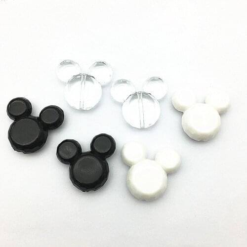 Choose color) 50PCS/lot 35x25mm chunky Mouse Head beads for chunky Jewelry necklace