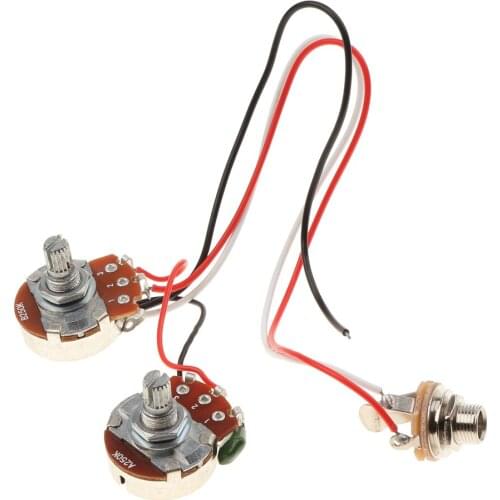 1 Set of Bass Wiring Harness 1V1T Socket for Precision Electric Bass Parts