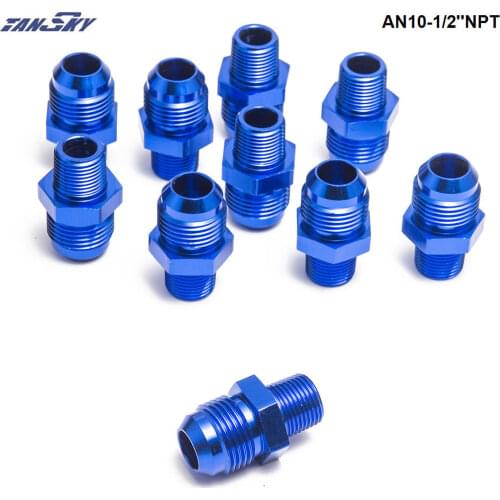 10PCS/LOT Oil cooler fitting AN10-1/2''NPT (blue,H Q) TK-FITTING AN10-1/2''NPT