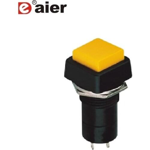 100PCS PBS-12A ON-OFF square self-locking push button switch