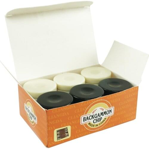 3.7cm Black And Ivory Chess Backgammon Pieces Melamine chess Pieces