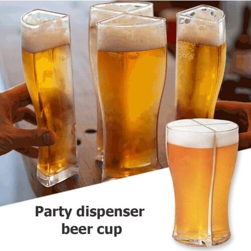 4pcs Beer Glasses Wine Pot Creative Separable Acrylic Portable Liquor Divider Liquor Dispenser Large Capacity Mug for Party Club