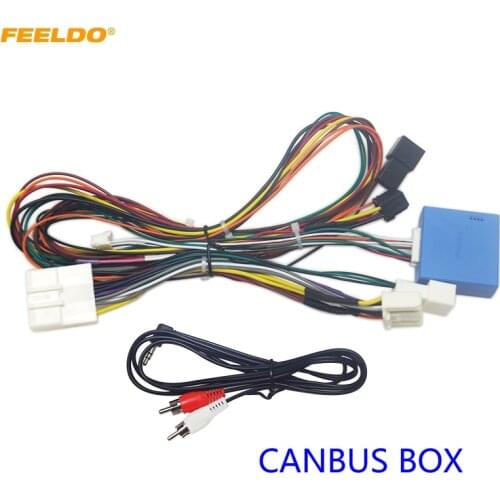 FEELDO Car Audio 16PIN Android Power Calbe With Canbus Box For Nissan Teana DVD Player Wiring Harness Adapter #HQ6482