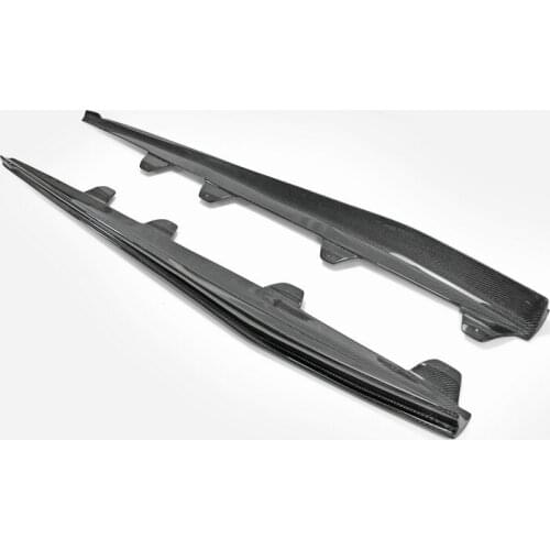 Car Styling For Scirocco Karztec Style Carbon Fiber Side Skirt Extension Glossy Finish Door Step Cover Tuning Racing Part Tirm