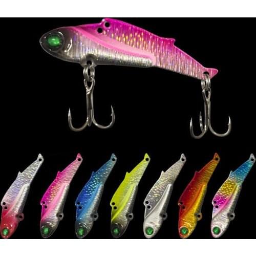 Metal VIB 5/7.5/10/14.5/21/26G Fishing Lure Vibration Spoon Hard Baits with Hook Crankbait Wobbler Swimbait Cicada VIB Tackle