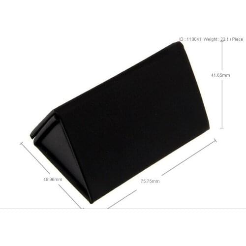 Black Triangle Cufflinks Box PU Leather Cuff Links Box Gift Box Cufflinks Holder Carring Case Storage Boxes Jewelry Packaging