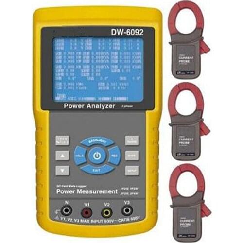 DW-6092 3 Phase Power Meter Analyzer Tester Real Time Data Logger