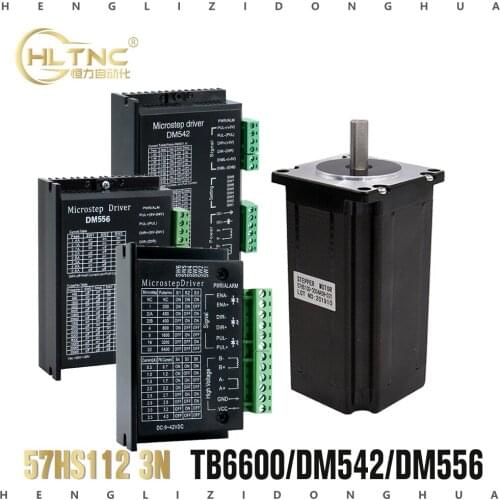 TB6600 / DM542 / DM556 hybrid step Driver with NEMA23 stepper motor 57x112mm 4-lead 3A 3N.m 112mm 428Oz-in NEMA 23 for CNC