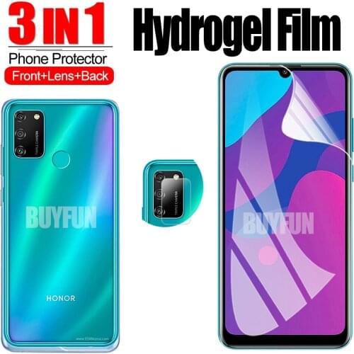 3-in-1 Hydrogel Film For Huawei Honor 9A Screen Protector Camera Protective Glass For honor 9a 9c 9 8a 8s huawie screen film