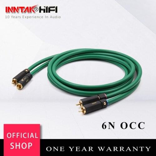 Hifi 6N OCC RCA Audio Cable Hi-end CD Amplifier Interconnect 2RCA to 2RCA Male Audio Cable NO1026