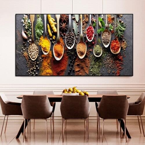 Food Painting Modern Spices Poster Canvas Scandinavian Wall Art HD Printed For Kitchen Restaurant Home Decoration NO Frame