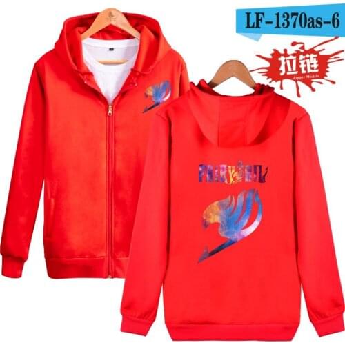 Creative Brand Designer Fairy Tail Hoodies Sweatshirt Men Women Zipper Pullovers Hoodie Winter Cotton Fairy Tail Mens Clothing