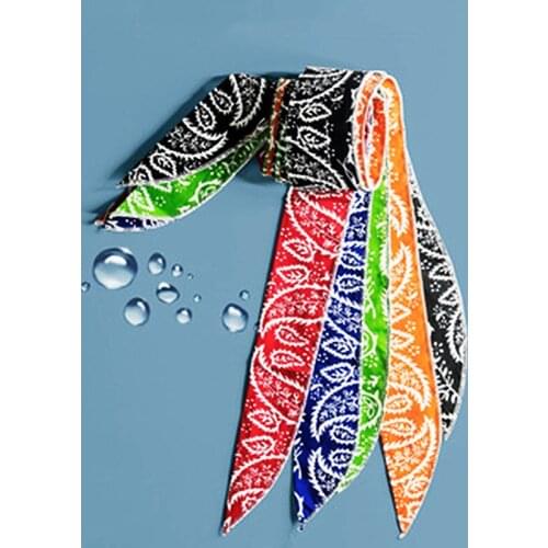 Summer Neck Cooler Scarf Body Ice Cool Cooling Wrap Tie Headband New Fashion Multifunction Non-toxic Silk Scarf Wholesale