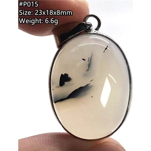 Top Natural Chalcedony Stone Pendant Jewelry For Women Lady Man Healing Love Luck Crystal 23x18x8mm Beads Silver Gemstone AAAAA