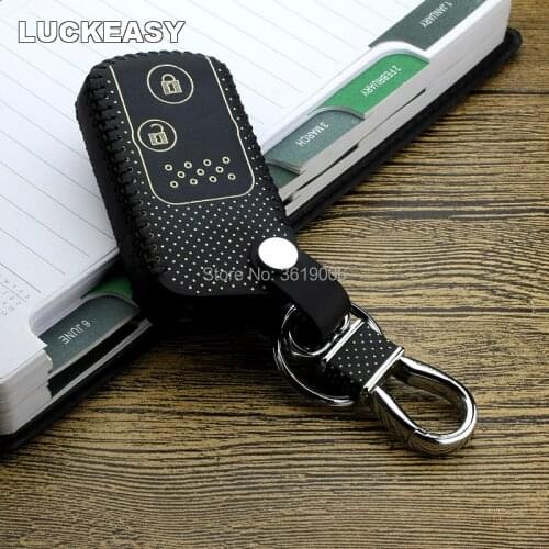LUCKEASY High Quality leather remote key Case Cover Holder For Honda crv 2012