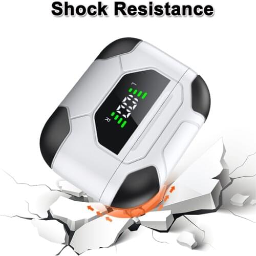 Lz-10 tws wireless bluetooth earbuds with shock resistance charging case footbal LED display screen voice pk air 20 i99999 max