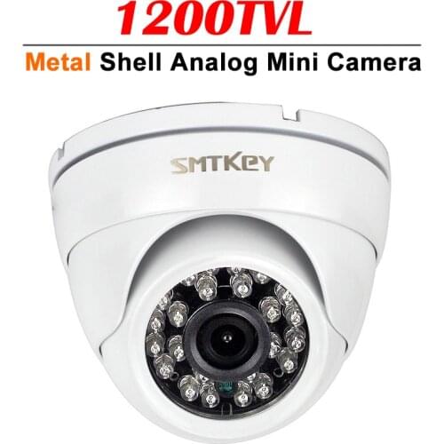 1200TVL Metal Housing Shell Mini Camera 700TVL Color Home Indoor Dome Night Vision CCTV Security Video Camera