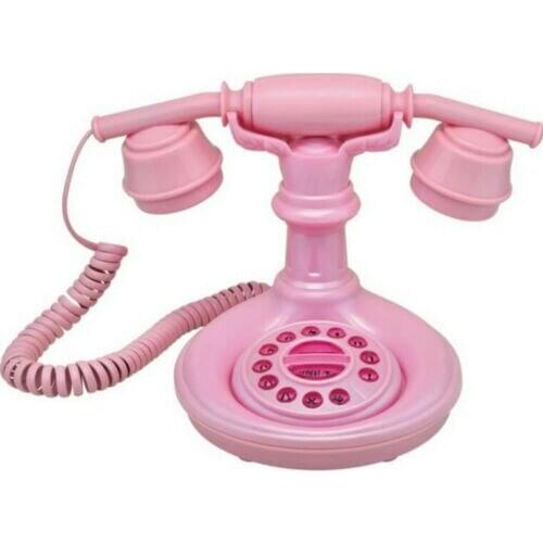 Fashion Originality Lovely Retro Phone Pink Fixed Machine Free shipping