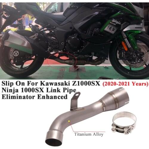 Motorcycle Exhaust Escape Modify Link Pipe Eliminator Enhanced For Kawasaki Ninja 1000SX Z1000SX 2020 2021Cat Delete Slip On
