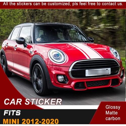 Car Sticker Side Door Back door And Hood Racing Stripe Graphic Vinyl Car Decoration Decals Customized Fit For MINI 2012-2020