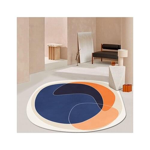 Nordic Style Geometric Pattern Carpet Creative Modern Bedroom Living Room Non-Slip Floor Mat