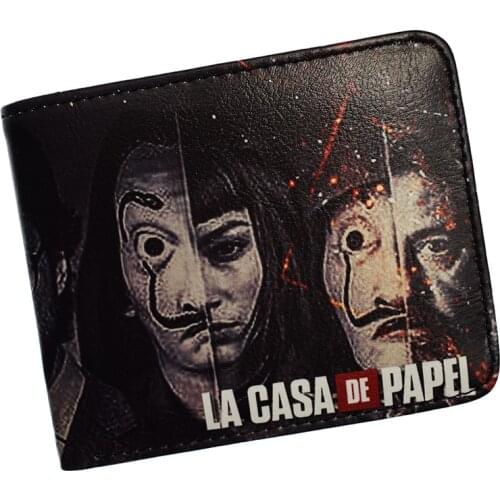 New Arrival wallet Men la casa de papel Wallet PU Leather Short Purse With Coin Pocket