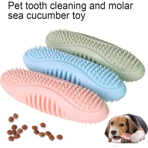 Pet Teether Dog Teeth Cleaner Rubber Play Toys Pet Dog Chewing TPR Bite-resistant Molar Tooth Cleaning Stick Puppy Toothbrush