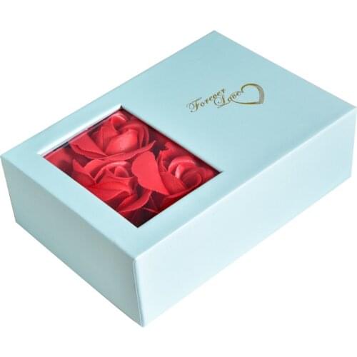 High Quality Blue Paper Favour valentines day Gift Box Jewelry Set Necklace Earrings Storge PackingBoxes