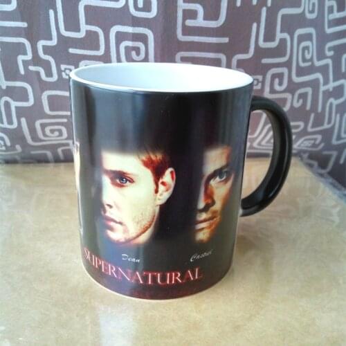 Drop shipping! supernatural Magic Mug color changing Coffee Sensitive Ceramic Heat Change mug