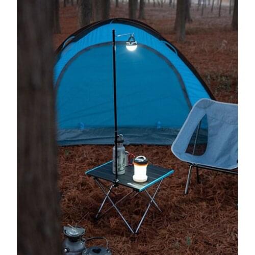 Lantern Stand with Clamp Camping Table Folding Lamp Pole Adjustable Camping
