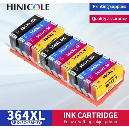 HINICOLE 364XL Compatible Ink Cartridge Replacement for HP 364 XL for HP Deskjet 3070A 5510 6510 B209a C510a C309a Printer