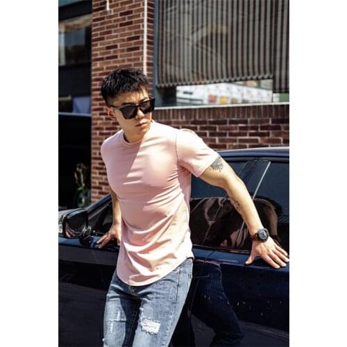 Loose Running Sport T-Shirt Fitness Casual Short-Sleeved Solid Fashion Top Tee Training Clothes Summer Gym Clothing Fit TShirt