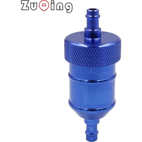 6mm 1/4 Inch Universal Anodized Alloy Gas Oil Filter Fit For Motorcycle Dirt Bike Go Kart ATV Inline Oil Gas Fuel Filter