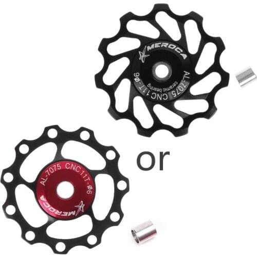 4 Color 11T Bike Aluminum MTB Alloy Bearing Jockey Wheel Rear Derailleur Pulleys