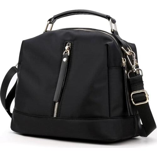 Womens shoulder bags 2021 small Handbag simple retro Messenger bag Waterproof Nylon Ladies Crossbody Bag Female Zipper Purse