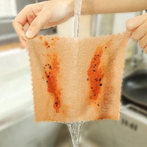 10PCS 30cmX30cm Absorbent Microfiber Cleaning Cloth Rug Kitchen Towels Double-layer