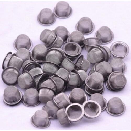 10 pcs Colanders Stainless Steel Filter Mesh Edge Filter 100 Mesh Pipe Combustion Network Crystal Cigarette Holder Filters