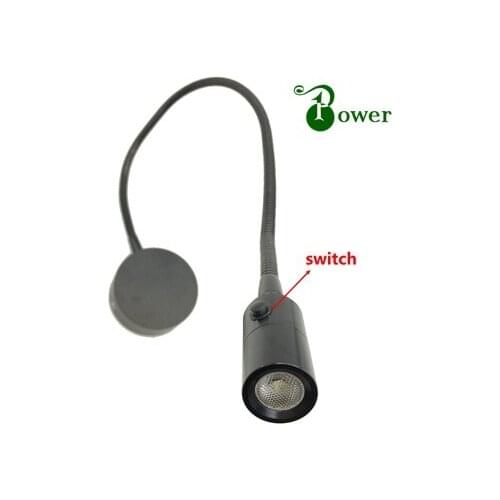 12V 24V 110V 220V 1W LED FLEXIBLE BED READING LIGHT