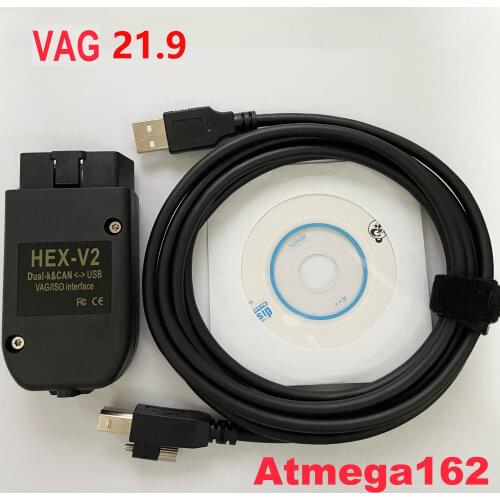2021 Popolar HEX V2 Obd2 Scanner VAGCOM 21.3.0 VAG COM 20.12 FOR VW AUDI Skoda Seat English Dutch ATMEGA162+16V8+FT232RQ
