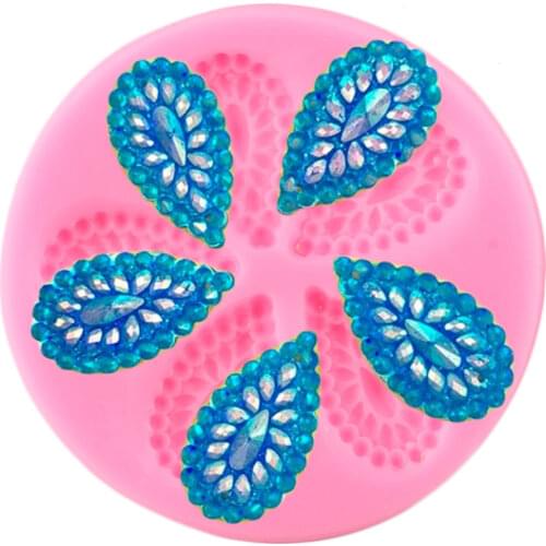 3D Water Drop Shape Gem Diamond Silicone Mold DIY Cupcake Topper Fondant Cake Decorating Tools Candy Resin Clay Chocolate Moulds