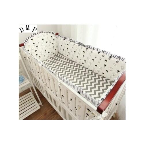 5PCS Cartoon baby bumper Crib baby bedding room decoration baby cot bedding set bed linen (4bumpers+sheet)