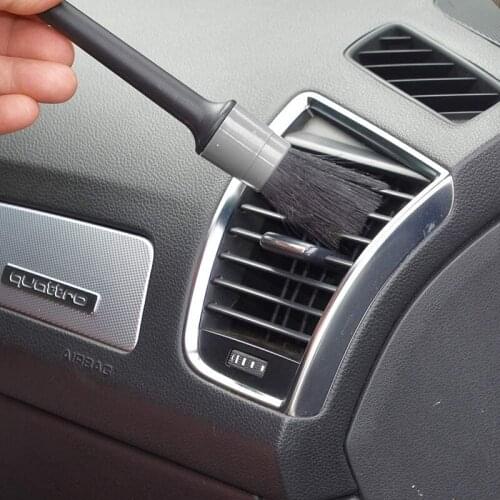 5Pcs/set Natural Boar Hair Detail Brush Auto Detailing Brushes Car Cleaning Tool