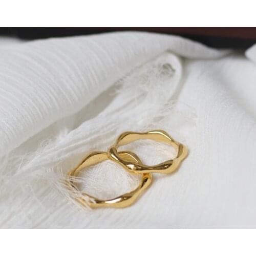 Amaiyllis 18K Gold Bamboo Sonic Rings Gold Color Female Index Finger Rings For Women Summer Jewelry Gift